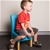 Children's Chair - Padded Seat and Back with Wooden Legs - Blue