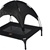 Charlies Elevated Pet Bed With Tent Black Medium