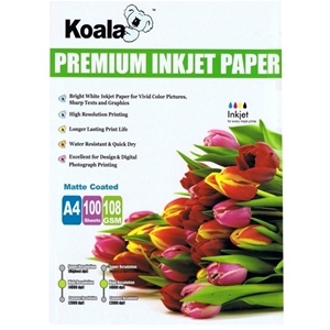 108g A4 Matte Coated Paper (100 Sheets) 
