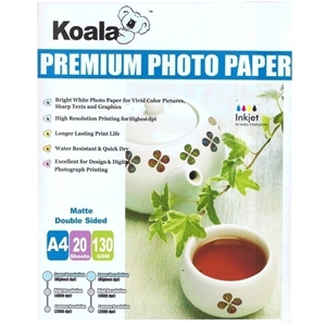 130gm A4 DS Matte Photo Paper (20 Sheets