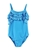 Pumpkin Patch Girl's Spotted Frilled Front Swimsuit
