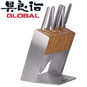 Global Katana 6-Piece Knife Block Set