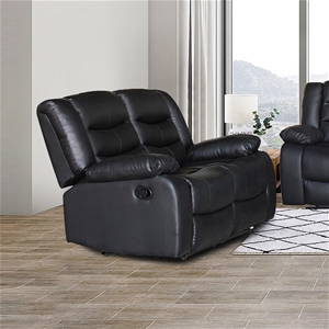 2 Seater Recliner Sofa In Faux Leather L