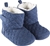 PLAYETTE Amelia Quilted Slipper Boots for 12-18 Months Baby, Colour: Navy,