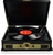 MBEAT Vintage USB Wooden Turntable Vinyl Record Player, SPK/AM/FM & Bluetoo