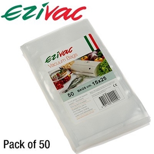 50x Reusable Vacuum Bags for Ezivac: 15x