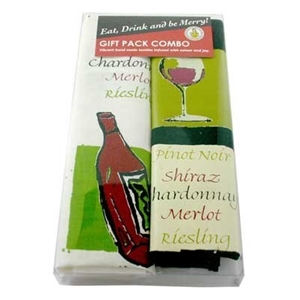 Wine Apron Gift Pack with Tea Towel
