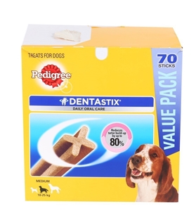 10 x PEDIGREE 7pk Dog Dentastix, 180g.