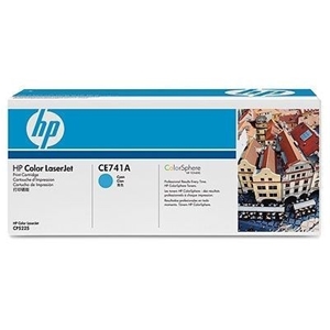 HP CE741A Toner Cartridge - Cyan, 7,300 