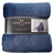 MONTE & JARDIN Ultra Plush Throw Blanket, 152cm x177cm, Navy Blue Diamond P