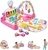 FISHER PRICE Deluxe Kick and Play Piano Gym and Maracas, Pink.