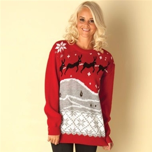 ClubL Womens Reindeer Knit