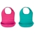 4 x OXO Tot Roll-Up Bib 2 Pack - Pink/Teal.