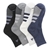 4 Pairs x ADIDAS Men's Performance Hi Quarter Socks, Shoe Size 6-12, Dark B