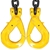 Lifting Chain Sling, 2Leg, WLL 3500kg, 8mm Chain x 3M c/w Clevis Self Locki