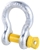 4 x Bow Shackles, WLL 4.7T, Screw Pin Type, Grade S. Yellow Pin. Buyers No