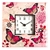 Decor Butterfly Table Clock - Pink