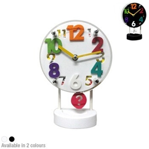 Decor Pendulum Table Clock - White