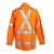 4 x WS WORKWEAR Mens Long Sleeve Shirt, Size L, Orange. Sewn company logo t