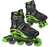 ROLLERDERBY 2 in 1 Inline Quad Combo, Size 2-5, Green. NB: Damaged packagin