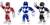 PLAYSKOOL Heroes Mega Mighties Power Rangers 3-Pack, 10 Inch Red Ranger, Bl