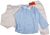 3pc COOL ELVES 3pc Kids' Clothing Set, Size 100, 95% Cotton, Blue/White.