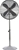 GOLDAIR Pedestal Fan, 45cm Diameter, 3 Speed Settings, Black Chrome.