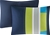 COMFORT SPACES 3pc Casual Comforter Set, 229cm x 229cm, Navy/Lime. NB: Used