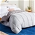 LINENSPA All-Season Reversible Quilted Comforter, Size King, Stone/Charcoal