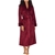 CAROLE HOCHMAN Women's Plush Wrap Robe, Size M, Red. NB: has been worn and