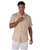 COAST CLOTHING CO Men's S/S Shirt, Size 2XL, 100% Linen, Natural.
