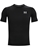 UNDER ARMOUR Men's HeatGear Comp SS Tee, Size M, 100% Polyester, Black/Whit