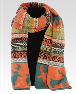 Niclaire College Deer Patterned Scarf