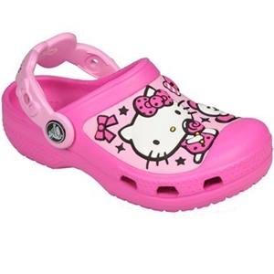Crocs Childrens Girls Hello Kitty Slip O
