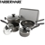 Farberware 12 Piece Cookware Set - Charcoal/Silver