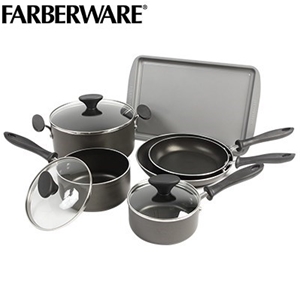 Farberware 12 Piece Cookware Set - Charc