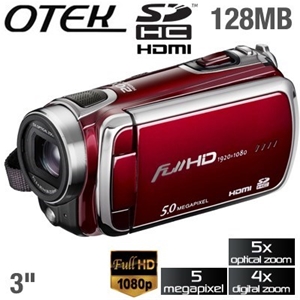 Otek Full HD 1080P Camcorder - Burgundy