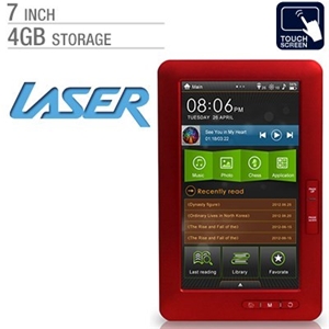 Laser EB370 4GB e-Book Reader w 7'' Touc