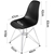Set of 2 Replica Eames Side Chairs Chrome Black