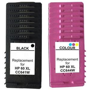 HP60XL Compatible Inkjet Cartridge Set #