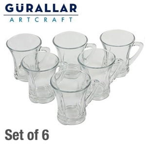 ArtCraft Truva Tea/Coffee Glass Cups - S