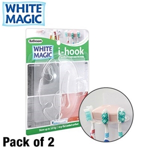 White Magic i-hook Bathroom - Pack of 2
