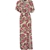 ClubL Womens Zebra Flower Kimono Maxi Dress