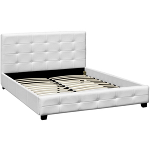 Queen PU Faux Leather Wooden Bed Frame P