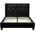 Royal Gems Style Double PU Leather Wooden Bed Frame Black