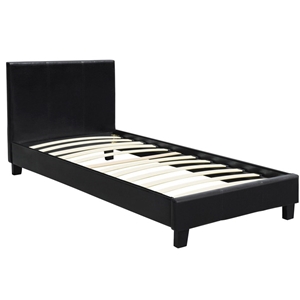 Modern King Single PU Leather Wooden Bed