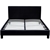 Queen PU Leather Wooden Bed Frame Black