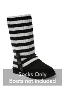Ozwear UGG Cardy Socks Black and White S