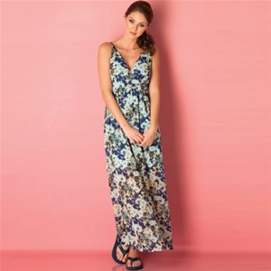 Vero Moda Womens Rose Flower Maxi Dress