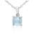 1 1/3 Carat Blue Topaz Solitaire Pendant in Sterling Silver